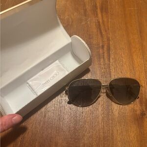 Jimmy Choo Gold Frame Sunglasses